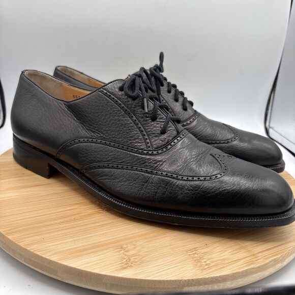 Bruno Magli Other - Bruno Magli  Mens Coby11M Black Leather Wingtip Brogue Oxford Italy Lace Vibram